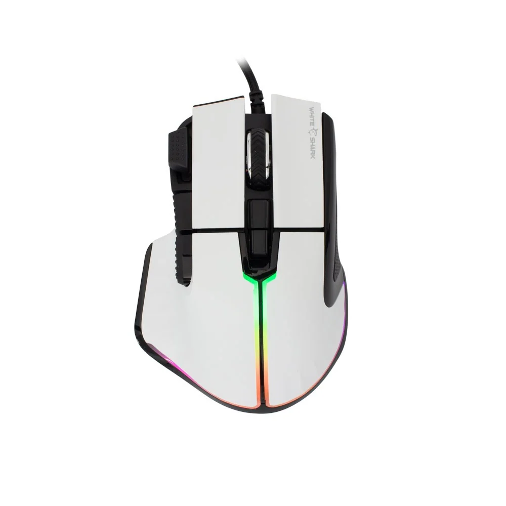 White Shark MARROK Gaming Mus – 9D / 12000 DPI – Hvit v:7400237 White Shark MARROK Gaming Mus – 9D / 12000 DPI – Hvit v:7400237