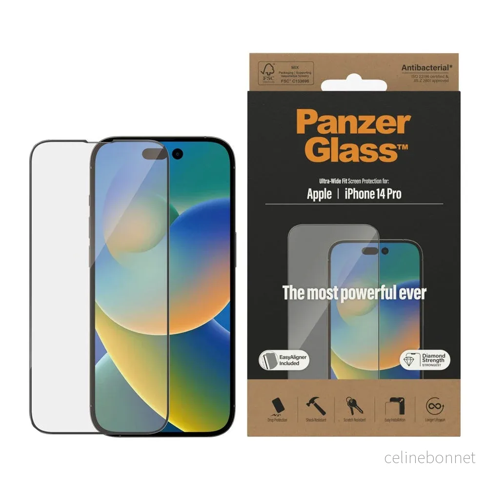 iPhone 14 Pro PanzerGlass AntiBacterial Ultra Wide Fit Skjermbeskyttel v:7481818 iPhone 14 Pro PanzerGlass AntiBacterial Ultra Wide Fit Skjermbeskyttel v:7481818