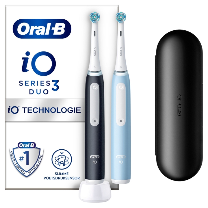 Oral B Elektrisk tannbørste iO3 Duo Matt Black / Ice Blue v:6972373 Oral B Elektrisk tannbørste iO3 Duo Matt Black / Ice Blue v:6972373