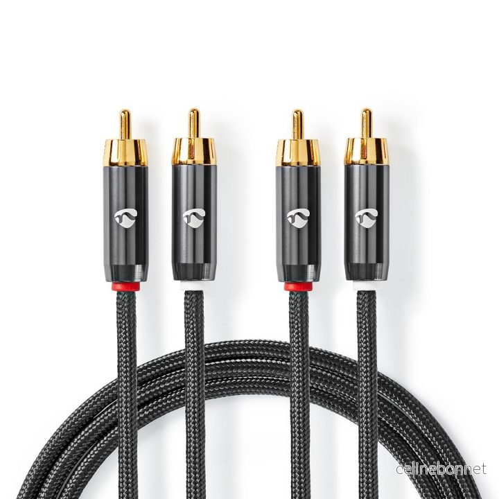 Nedis Stereo lydkabel | 2x RCA Han | 2x RCA Han | Gull belagt | 2.00 m | Rund | Grå / Gun Metal Grå | Deksel Vindusboks v:6770172 Nedis Stereo lydkabel | 2x RCA Han | 2x RCA Han | Gull belagt | 2.00 m | Rund | Grå / Gun Metal Grå | Deksel Vindusboks v:6770172
