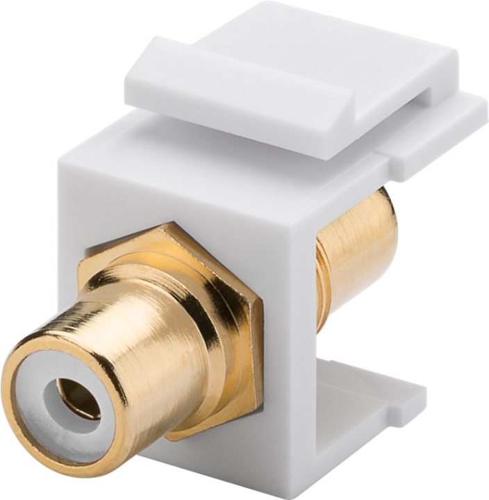 Goobay Keystone-modul RCA 2 x cinch-kontakt, hvit, gullbelagt v:5200426