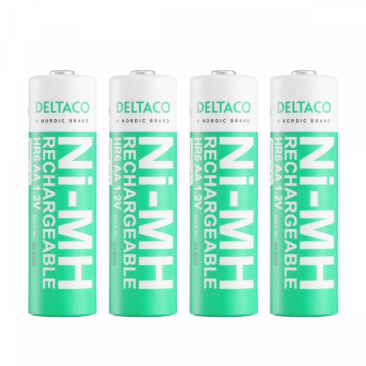 DELTACO Ultimate Ni-Mh oppladbar, LR6/AA-størrelse, 2300 mAh, 4-pk (SG) v:3507718