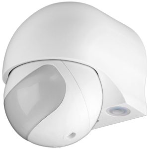 Goobay Veggmontert infrarød bevegelsesdetektor, 180° deteksjon, 12 m rekkevidde, for utendørs bruk (IP44), LED-kompatibel v:8132581