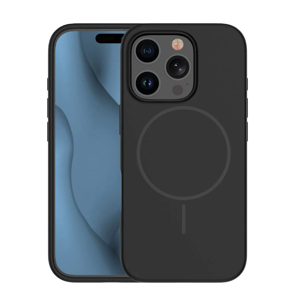 iPhone 15 Pro Silicone Thin Deksel – MagSafe Kompatibel – Svart v:1004153 iPhone 15 Pro Silicone Thin Deksel – MagSafe Kompatibel – Svart v:1004153