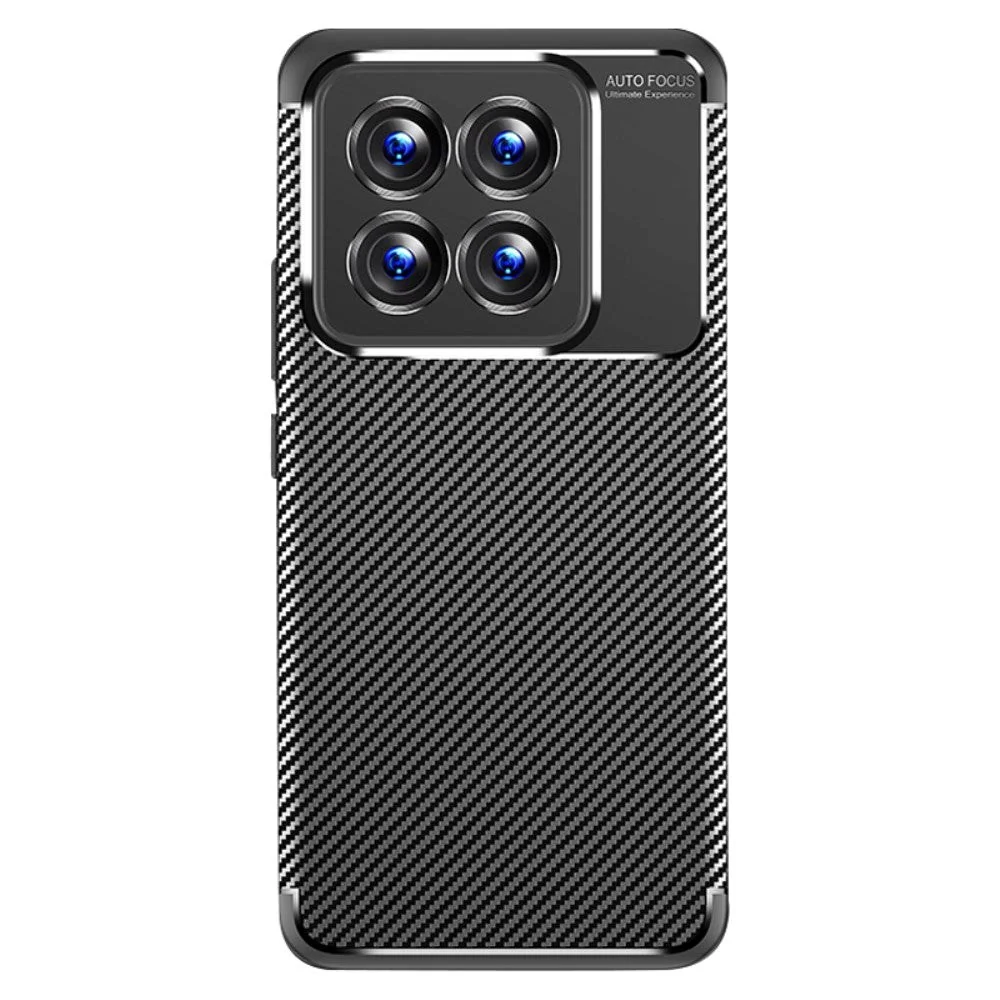 Xiaomi 14 Pro Karbonfiber Fleksibel Plast Deksel - Svart v:7589712