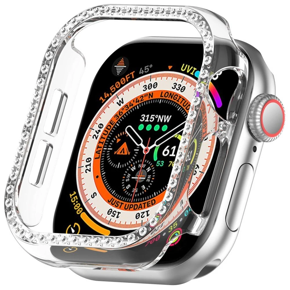 Apple Watch 11 / 10 (46mm) Hard Plast Deksel – Gjennomsiktig / Rhinste v:5315117