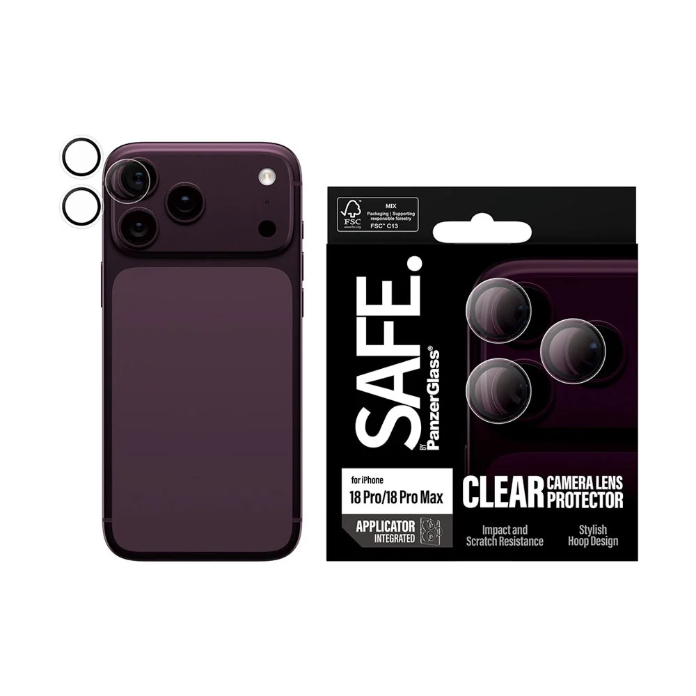 iPhone 18 Pro / Pro Max Safe By PanzerGlass Kamerabeskyttelse – Resirk v:583216 iPhone 18 Pro / Pro Max Safe By PanzerGlass Kamerabeskyttelse – Resirk v:583216