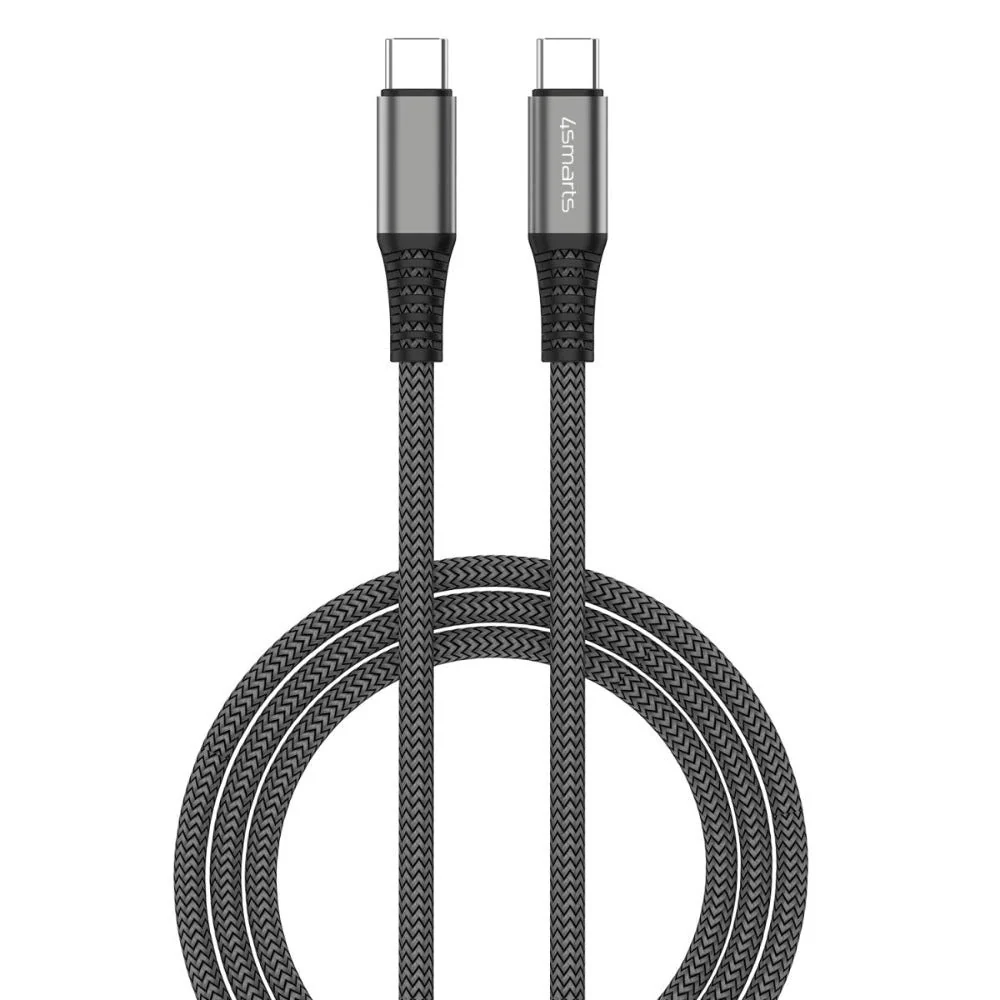 4smarts PremiumCord 100W USB-C til USB-C – 3 m. – Svart v:3125842 4smarts PremiumCord 100W USB-C til USB-C – 3 m. – Svart v:3125842