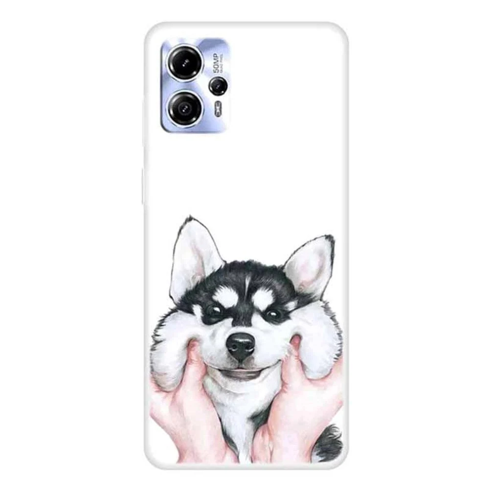 Motorola Moto G13 Fleksibelt Plast Deksel m. Trykk - Husky v:1441855