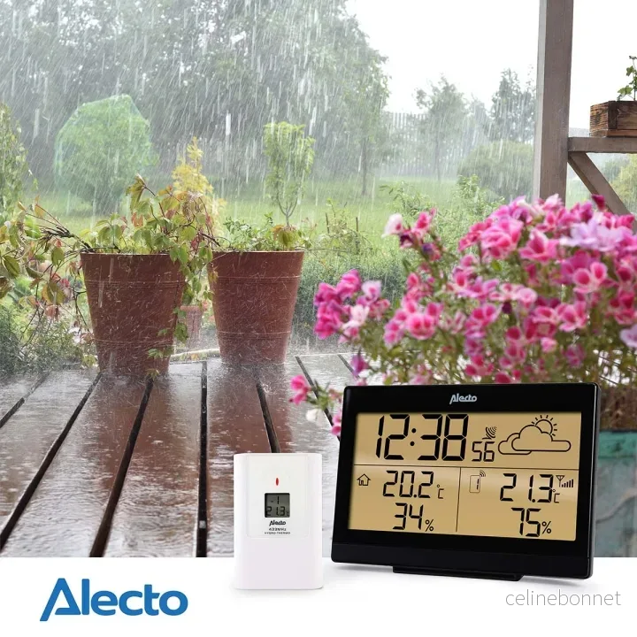 Alecto Værstasjon med trådløs sensor Svart v:1889446