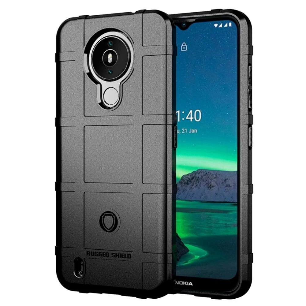 Nokia 1.4 Rugged Shield Series Bakdeksel - Svart v:1579077
