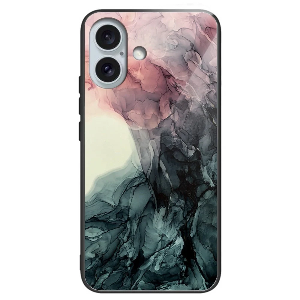 EIDERWOOD iPhone 16 Fleksibel Plastik Deksel m. Glassbakside - Grå / R v:1342706