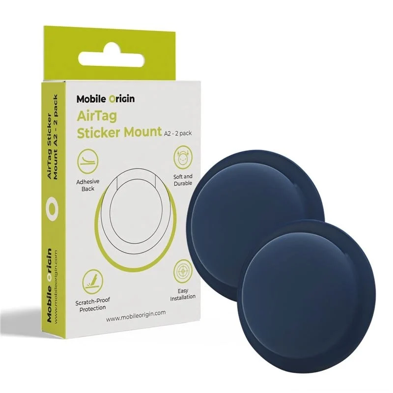Mobile Origin Silikon AirTag 1. & 2. Gen.-Holder med Selvklebende Baks v:1769022