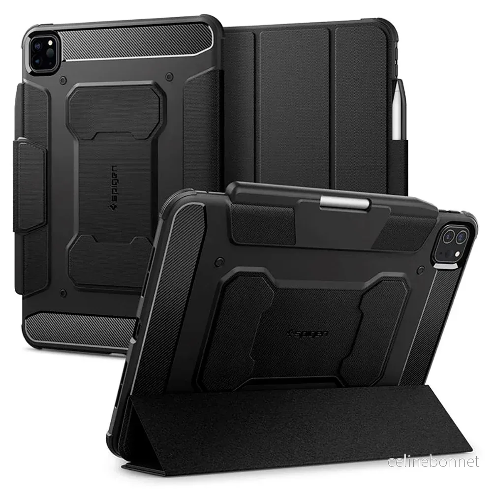 iPad Pro 11" (2025 / 2024) Spigen Rugged Armor Pro Deksel m. Apple Pen v:1174532