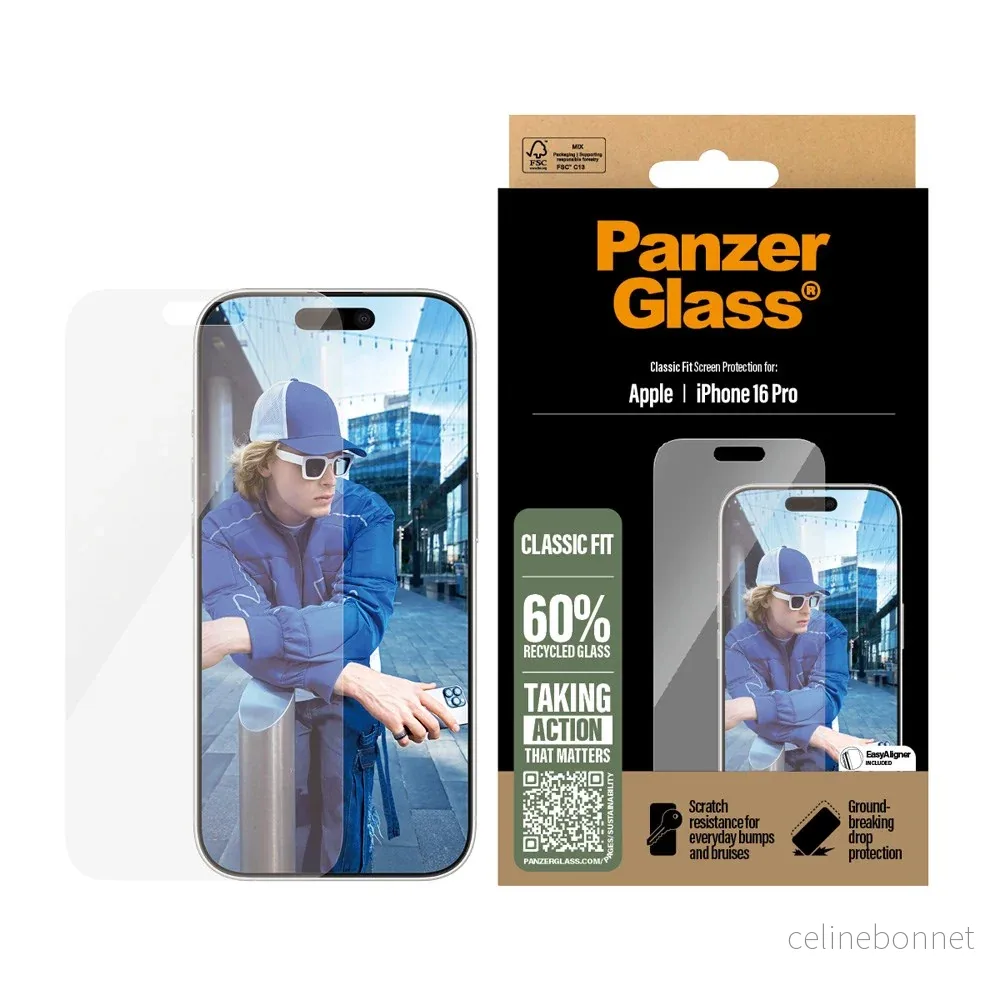iPhone 16 Pro PanzerGlass Classic Fit Skjermbeskyttelse m. EasyAligner v:7528274 iPhone 16 Pro PanzerGlass Classic Fit Skjermbeskyttelse m. EasyAligner v:7528274