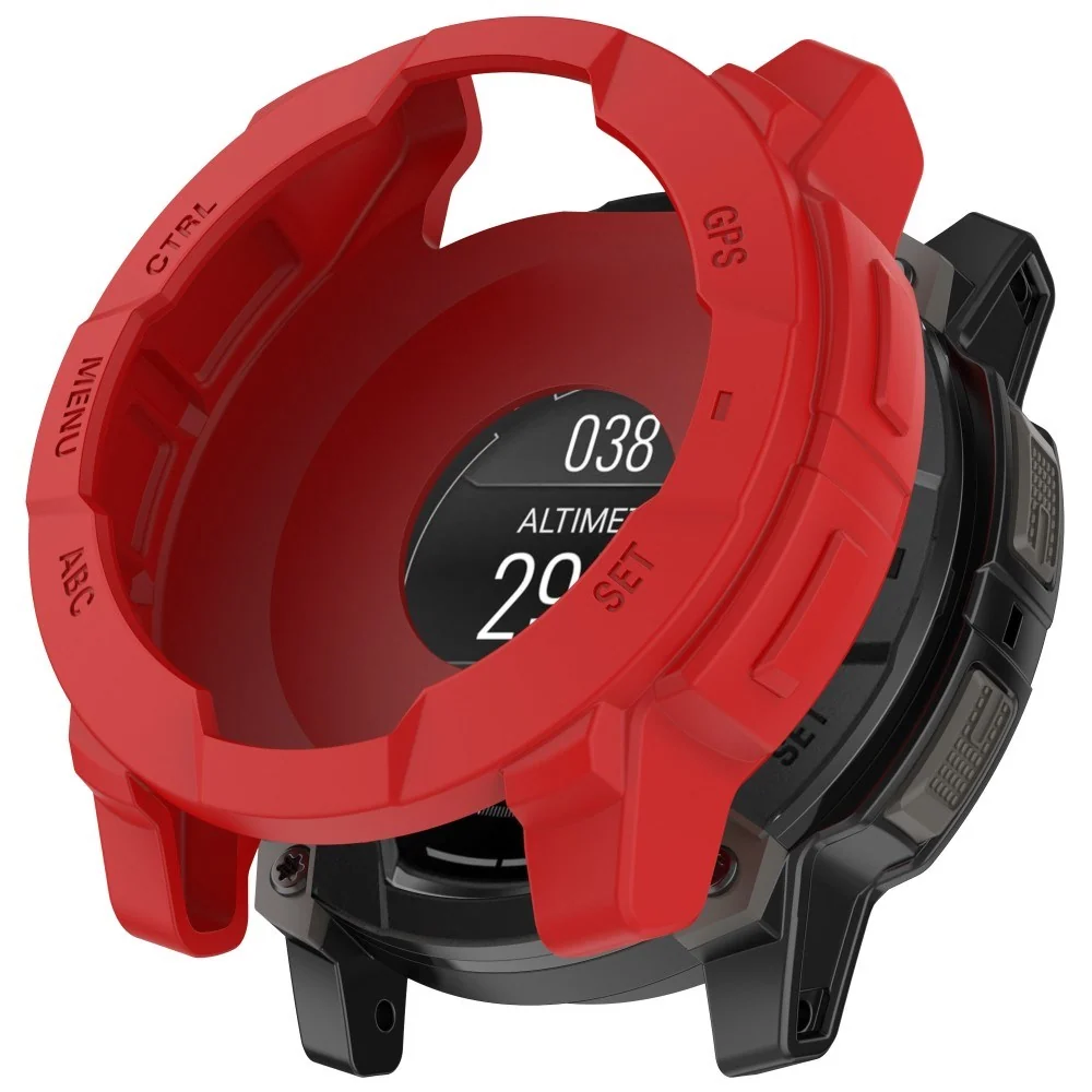 Garmin Instinct 3 AMOLED / Solar (45mm) Bumper Silikon Deksel – Rød v:6551261