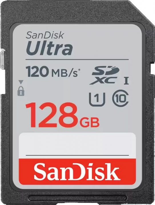 SanDisk minnekort SDXC Ultra 128Gb 120Mb/s v:6563167