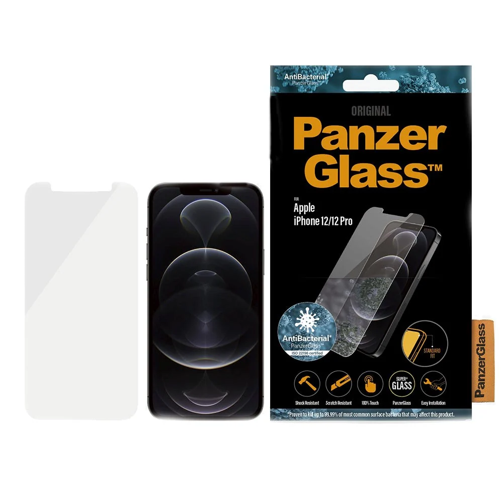 iPhone 12 / 12 Pro PanzerGlass Antibakteriell Standard Fit Skjermbesky v:6847172