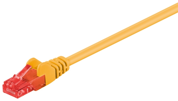 Goobay CAT 6 patchkabel, U/UTP, gul kobberbelagt aluminiumtråd (CCA), 0,5 m v:2062033