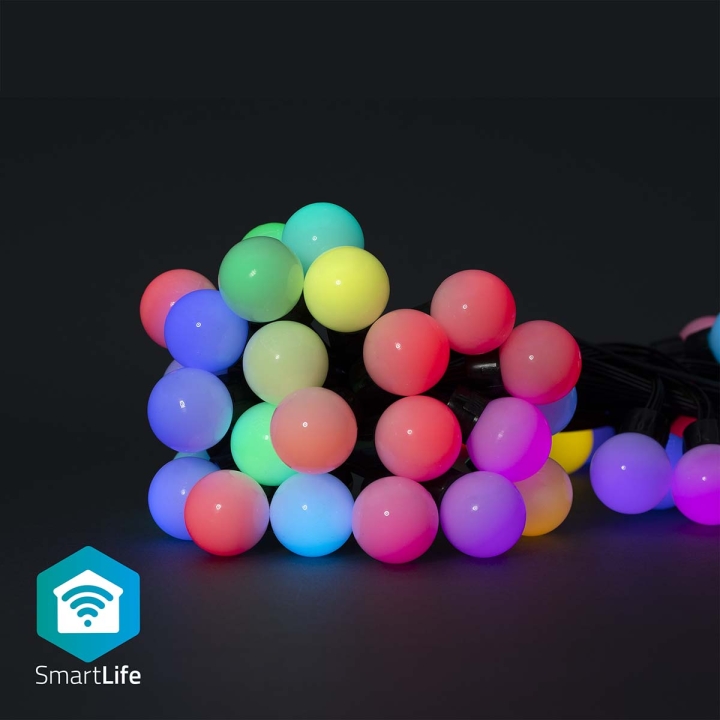 Nedis SmartLife Dekorative Lys | Party Lights | Wi-Fi | RGB | 48 LED's | 10.8 m | Android™ / IOS | Pære diameter: 30 mm v:1322882
