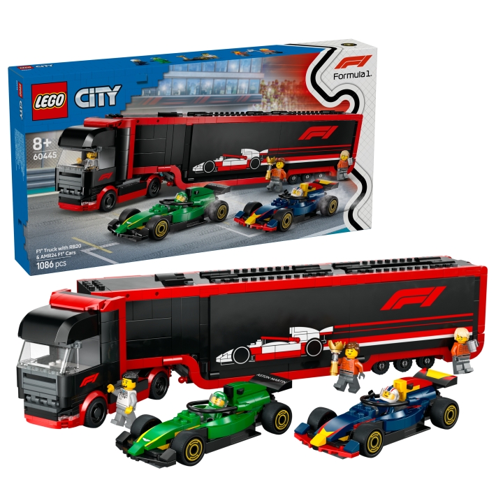 LEGO LEGO City – F1®-lastebil med RB20- og AMR24 F1®-biler (60445) v:7591138 LEGO LEGO City – F1®-lastebil med RB20- og AMR24 F1®-biler (60445) v:7591138