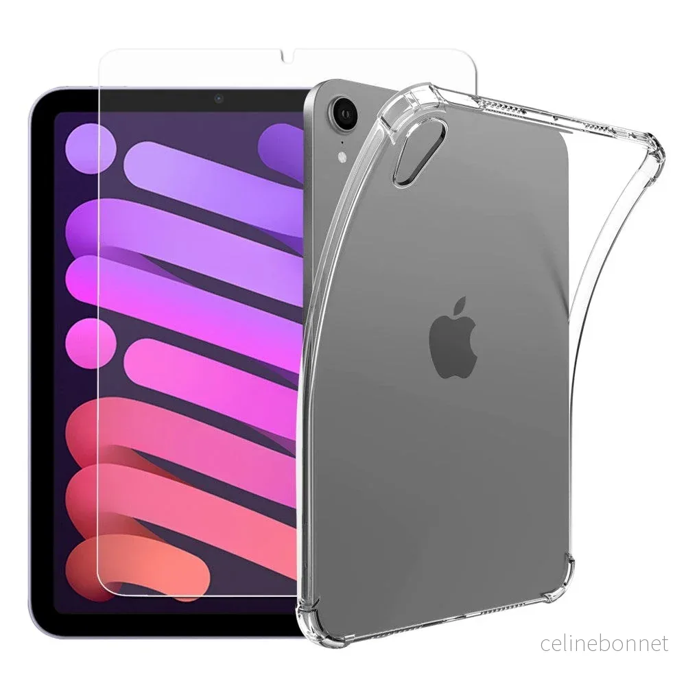 iPad Mini (2024 / 2021) Fleksibel TPU-plast med Skjermbeskytter – Gjen v:4899331