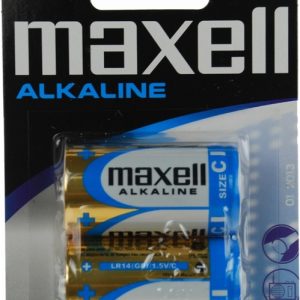 Maxell batterier, C (LR14), Alkalisk, 1,5V, 2-pk v:1369314