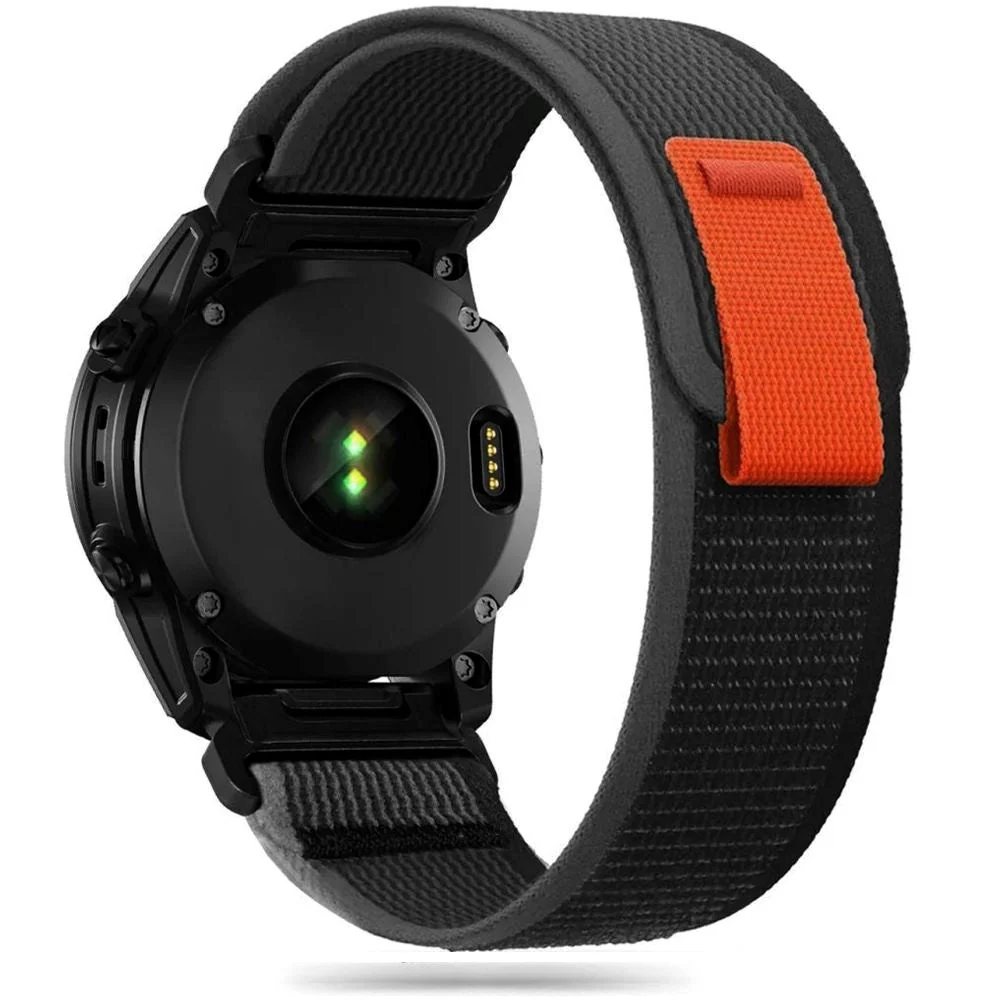 Universal Garmin 22mm QuickFit Tech-Protect Nylon Pro Rem – Svart / Or v:5514242
