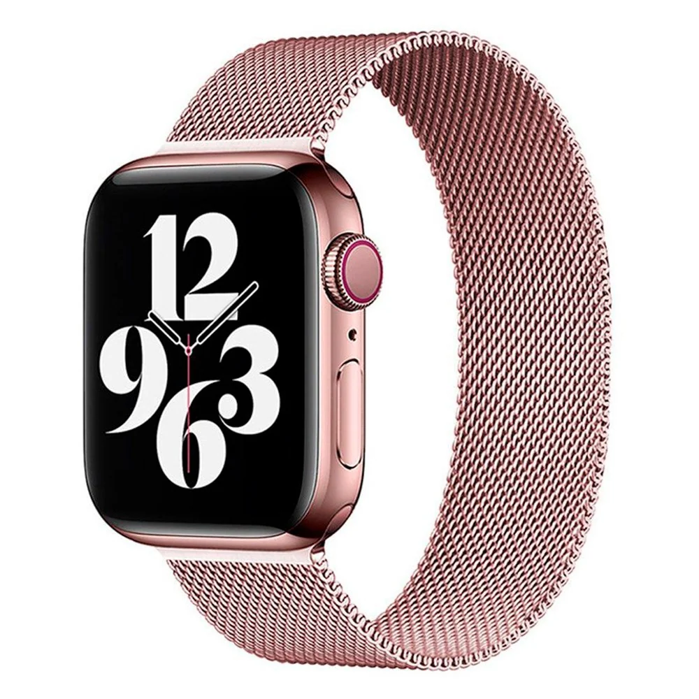 Lippa Apple Watch (42/44/SE/45/46/49mm) Magnetisk Reim i Rustfritt Stå v:9075313