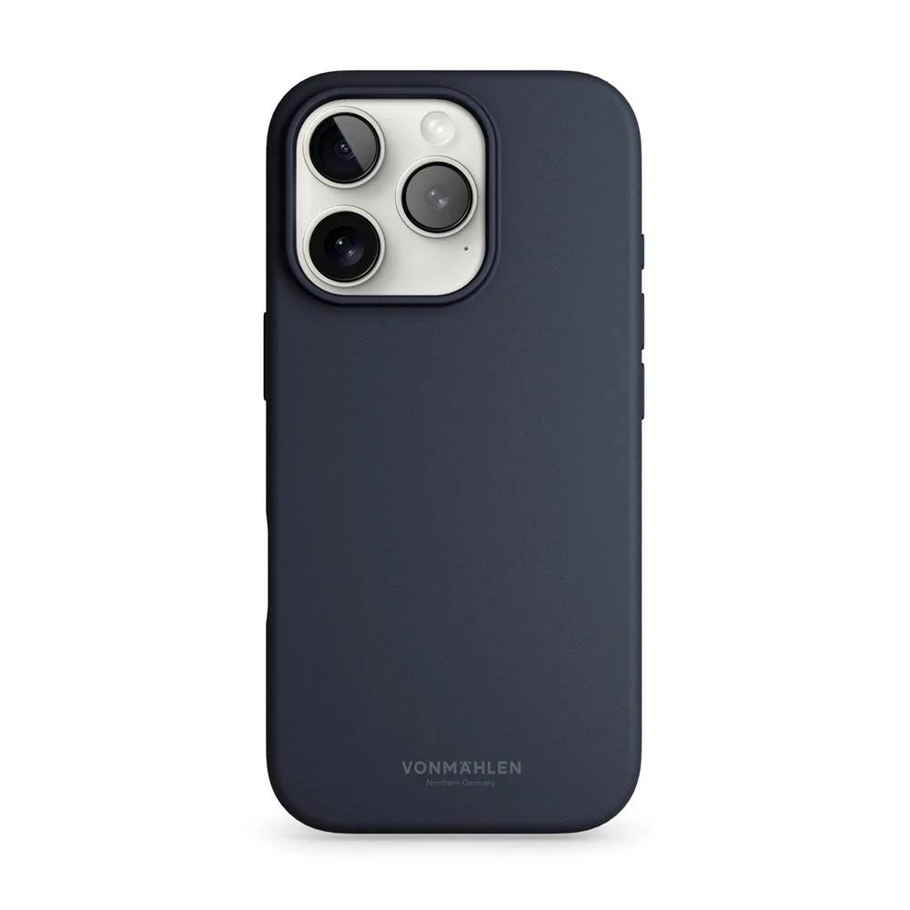 Vonmählen iPhone 16 Pro Eco Silikon Deksel – MagSafe Kompatibel – Navy v:1178010