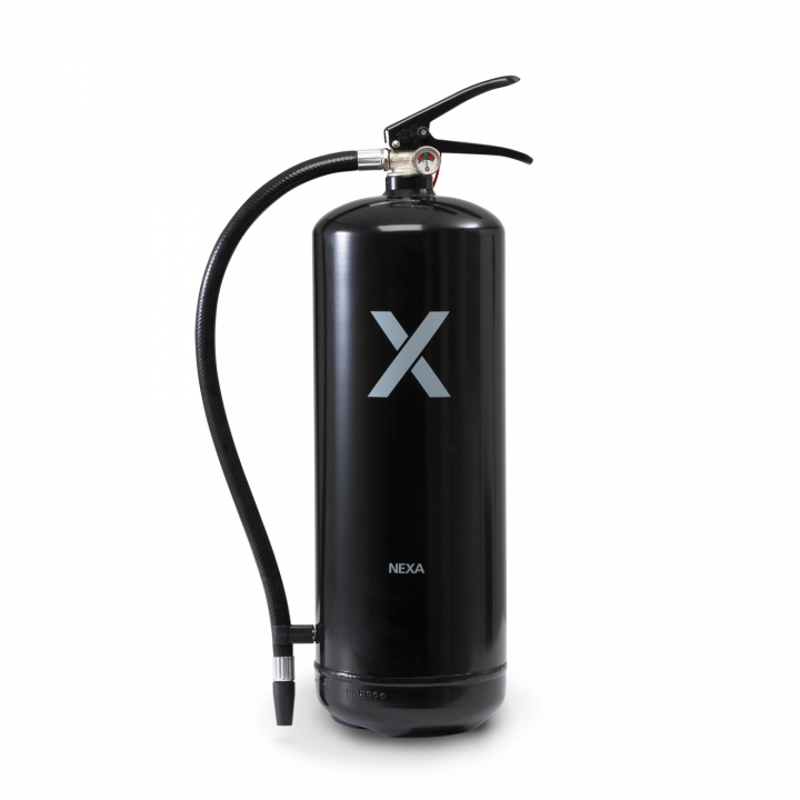 Nexa brannslukningsapparat, 6 kg ABC-pulver med veggbrakett (svart) v:9127641 Nexa brannslukningsapparat, 6 kg ABC-pulver med veggbrakett (svart) v:9127641
