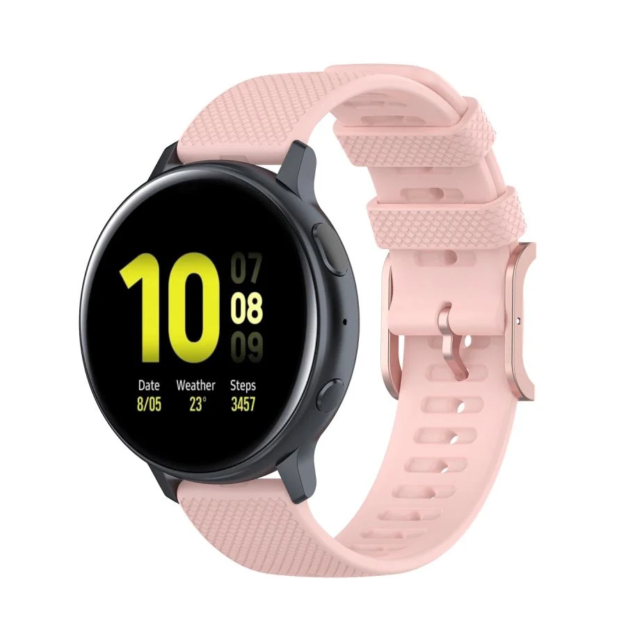 Smartklokke Silikon Reim (20mm) Prikkete – Lyserød / Rose Gull v:7450012