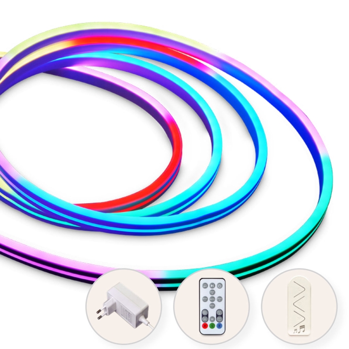 Llitt Alexandra Ledstrip-sett RGBIC Neon IP65 Smart Tuya WiFi 5m???? v:9757834