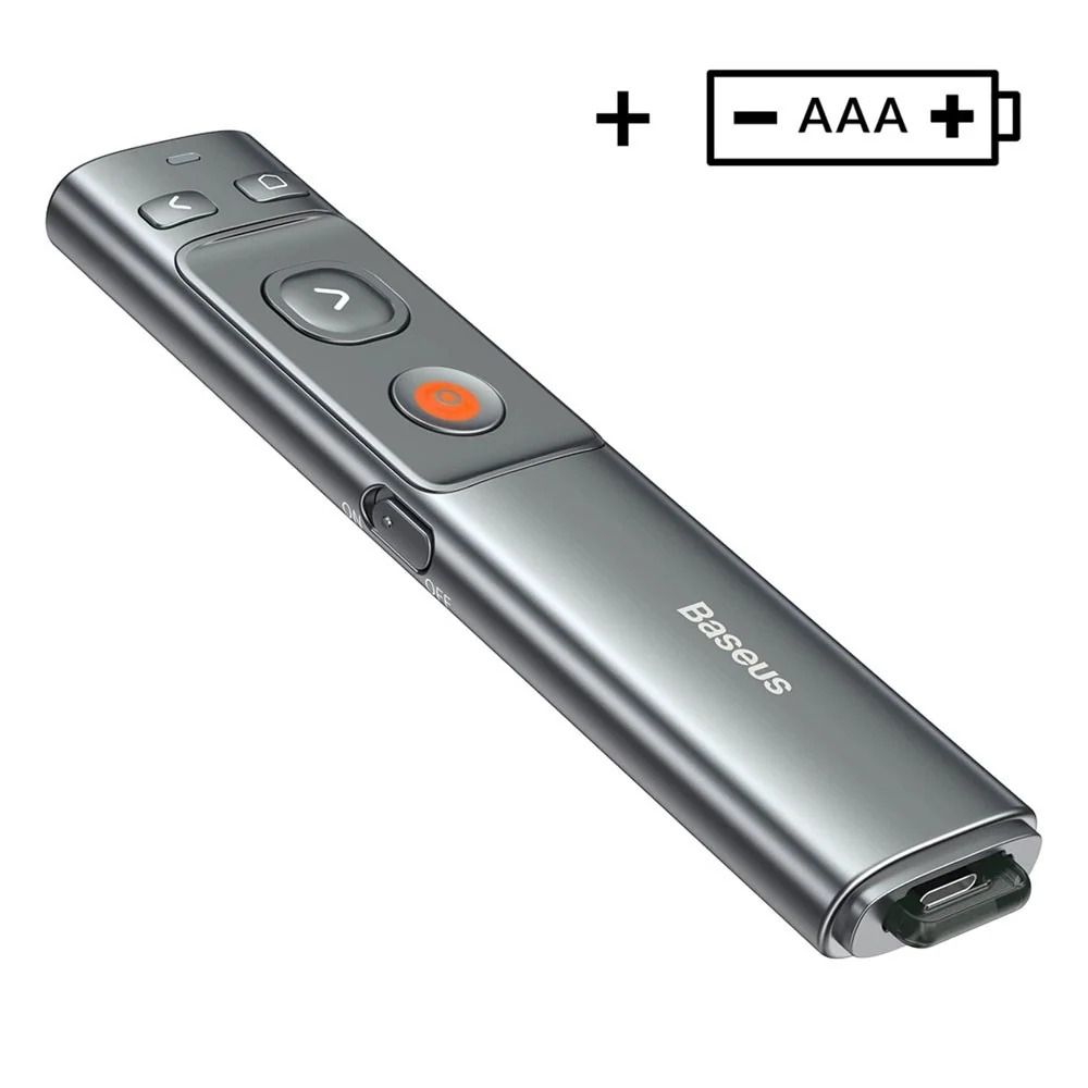 Baseus Batteridrevet Laserpeker – USB-C / USB-A – Grå v:1117768 Baseus Batteridrevet Laserpeker – USB-C / USB-A – Grå v:1117768