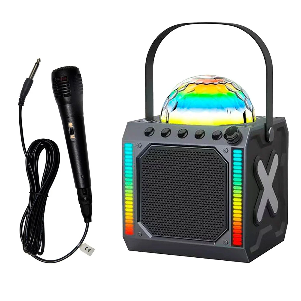 Denver trådløs Bluetooth Høyttaler med Diskolys & Mikrofon – Svart v:2506890