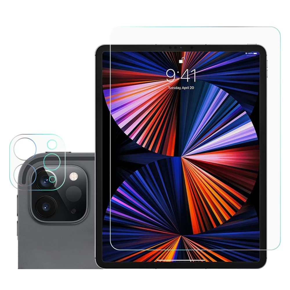 iPad Pro 12.9" (2022-2020) Skjermbeskytter + Kameralinsebeskytter v:636792