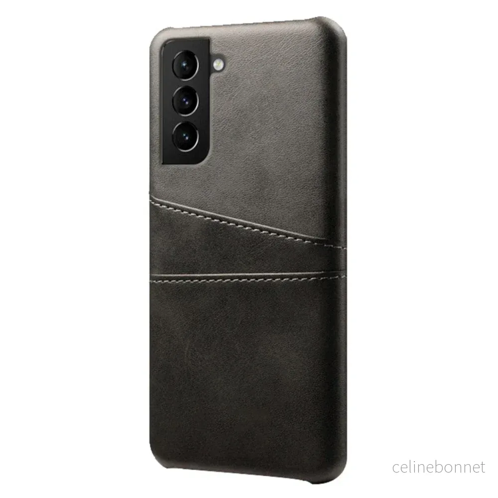 Samsung Galaxy S22 Kunstskinn Bakdeksel Med Kortlommer – Black v:2693005 Samsung Galaxy S22 Kunstskinn Bakdeksel Med Kortlommer – Black v:2693005