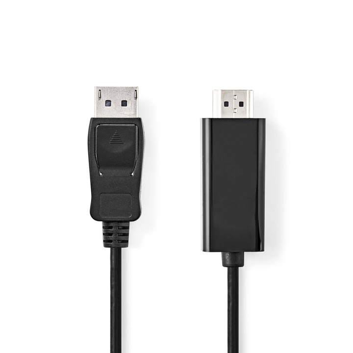Nedis Displayport-kabel | DisplayPort Han | HDMI ™ -kontakt | 4K@30Hz | Nikkel belagt | 3.00 m | Rund | PVC | Sort | Boks v:3141279