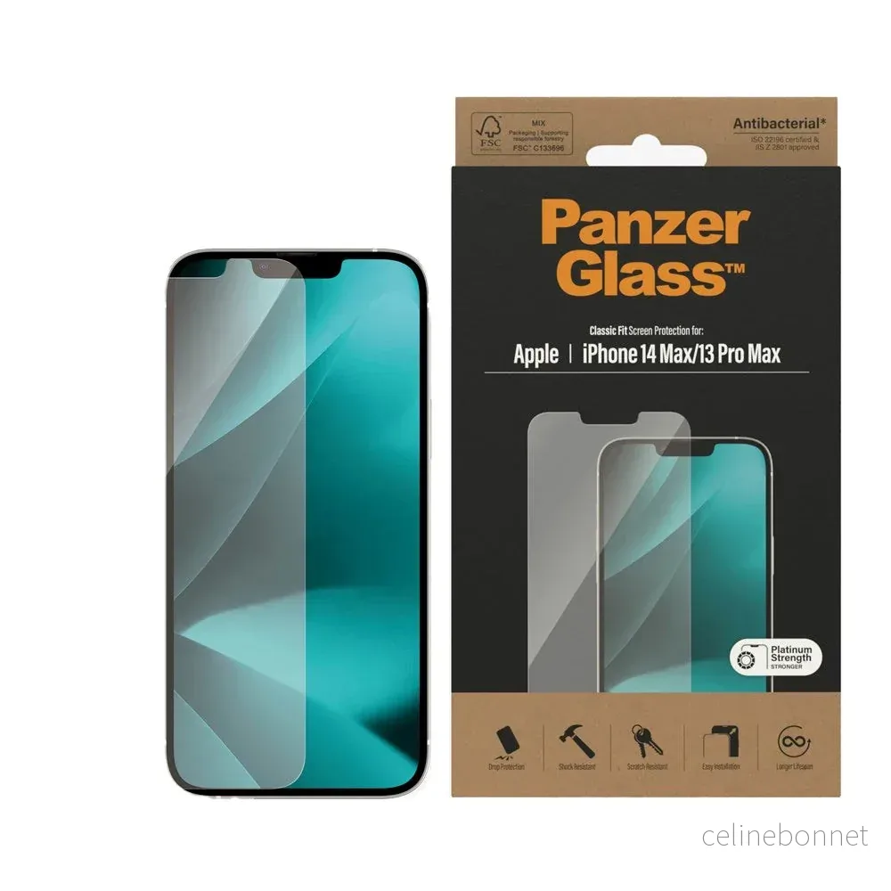 iPhone 14 Plus / 13 Pro Max PanzerGlass AntiBacterial Classic Fit Skje v:6541360