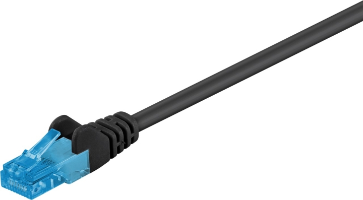 Goobay Kretskabel CAT 6A, U/UTP, svart kobberleder (CU), halogenfri kabelkappe (LSZH), 1 m v:6258141