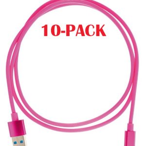 10-PACK kabel USB-A – USB-C 2,4A, 1 m, rosa v:3734634 10-PACK kabel USB-A – USB-C 2,4A, 1 m, rosa v:3734634