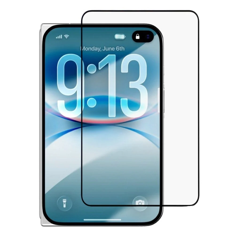 iPhone Duo Skjermbeskytter i Herdet Glass - Gjennomsiktig / Svart Kant v:6144906
