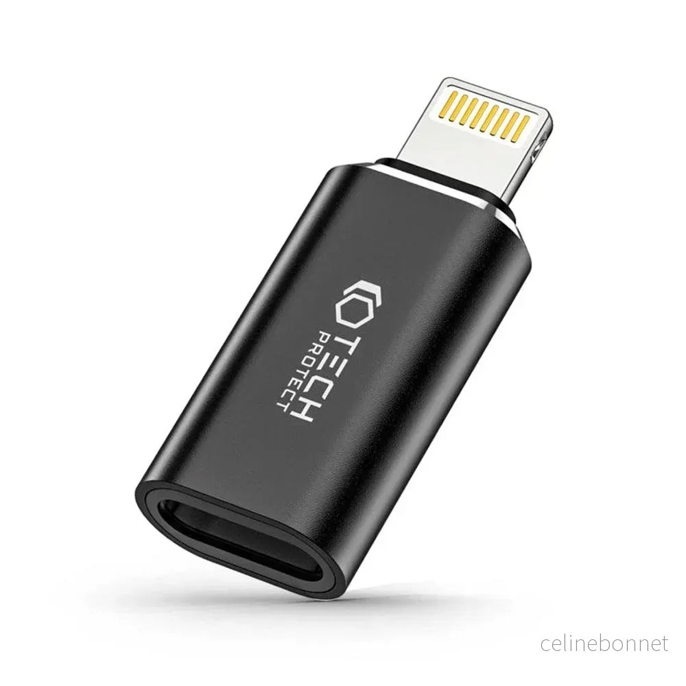 Tech-Protect Lightning til USB-C Adapter - Svart v:9101912