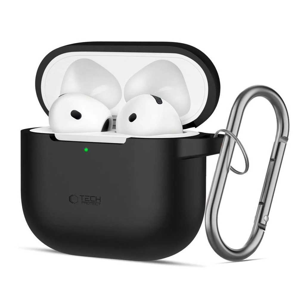 Tech-Protect Apple AirPods (5. & 4. Gen.) Silikon Deksel med Karabinkr v:1354235 Tech-Protect Apple AirPods (5. & 4. Gen.) Silikon Deksel med Karabinkr v:1354235