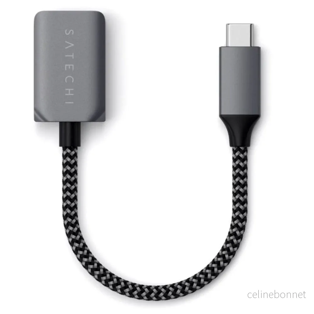 Satechi USB-C til USB-A 3.0 Adapter Space Grey v:5631669 Satechi USB-C til USB-A 3.0 Adapter Space Grey v:5631669
