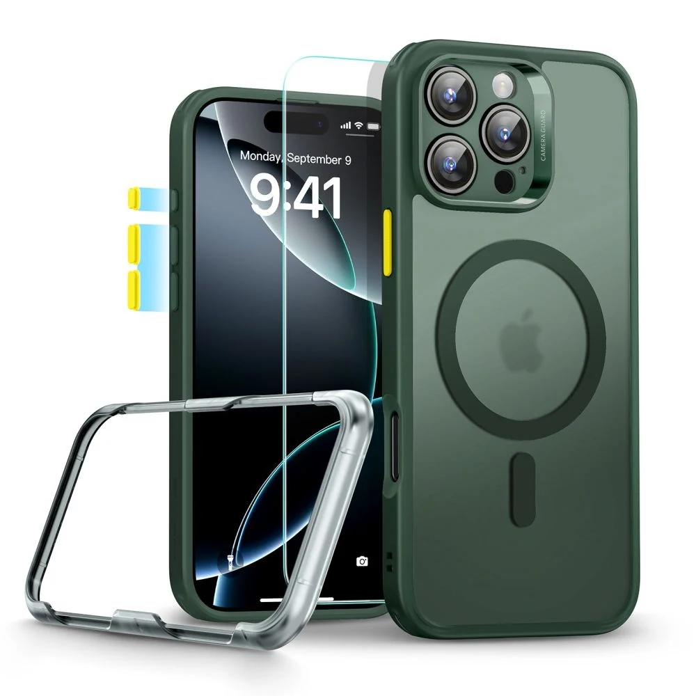 iPhone 16 Pro Max ESR Classic Pro Set HaloLock m. Bak Deksel & Skjermb v:411145 iPhone 16 Pro Max ESR Classic Pro Set HaloLock m. Bak Deksel & Skjermb v:411145
