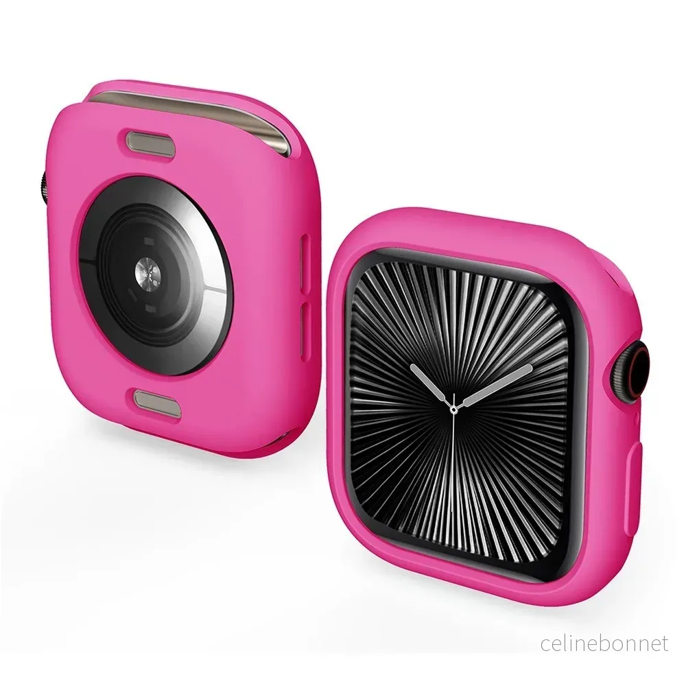 Apple Watch 11 / 10 (46mm) Fleksibelt Plast Deksel – Pink v:1281592
