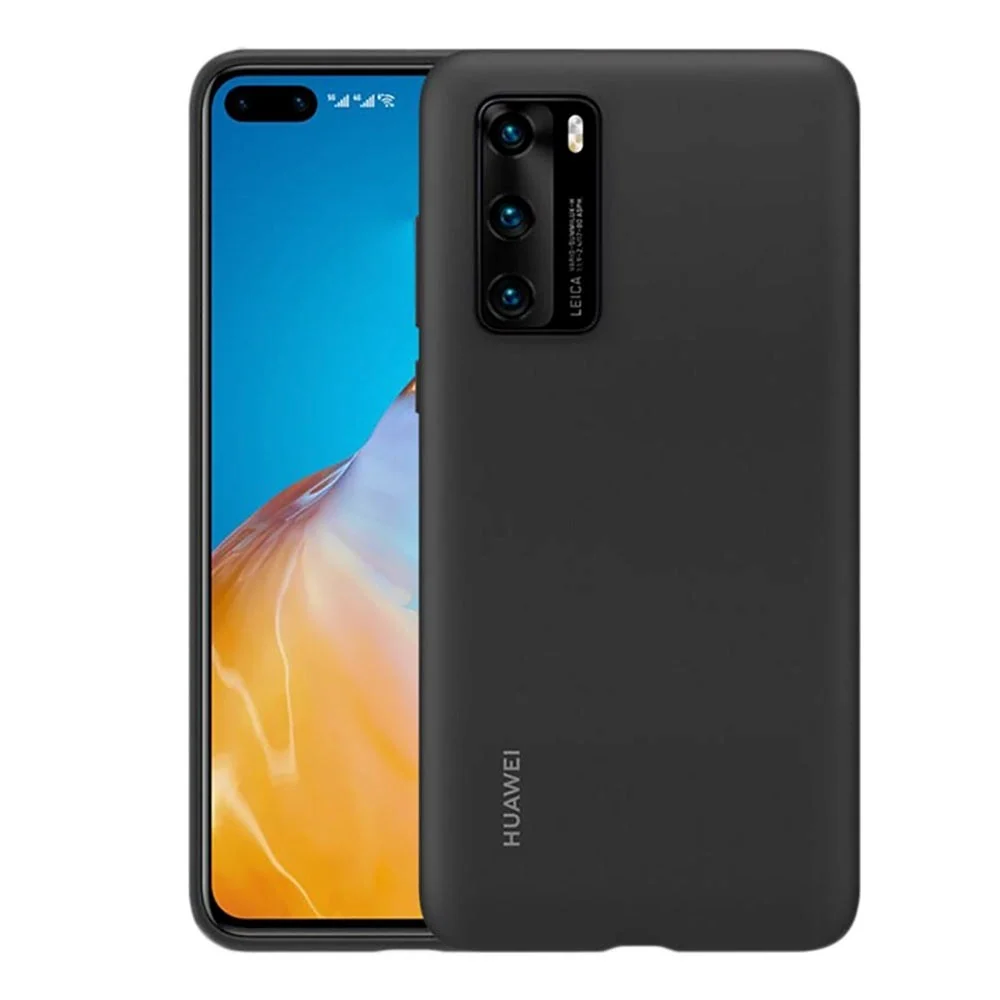 Original Huawei P40 Silikondeksel - Svart v:1084236