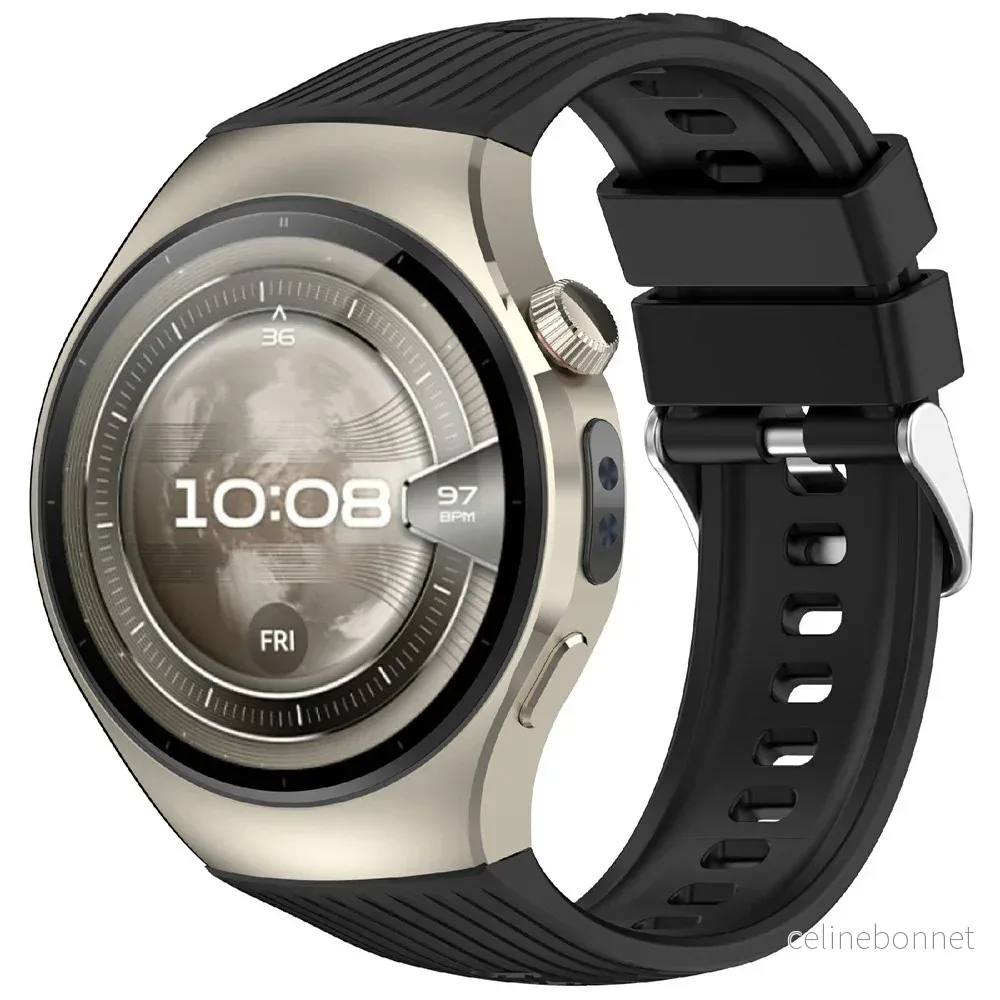 Huawei Watch 5 (42mm) EIDERWOOD Silikon Reim – Svart v:7840809
