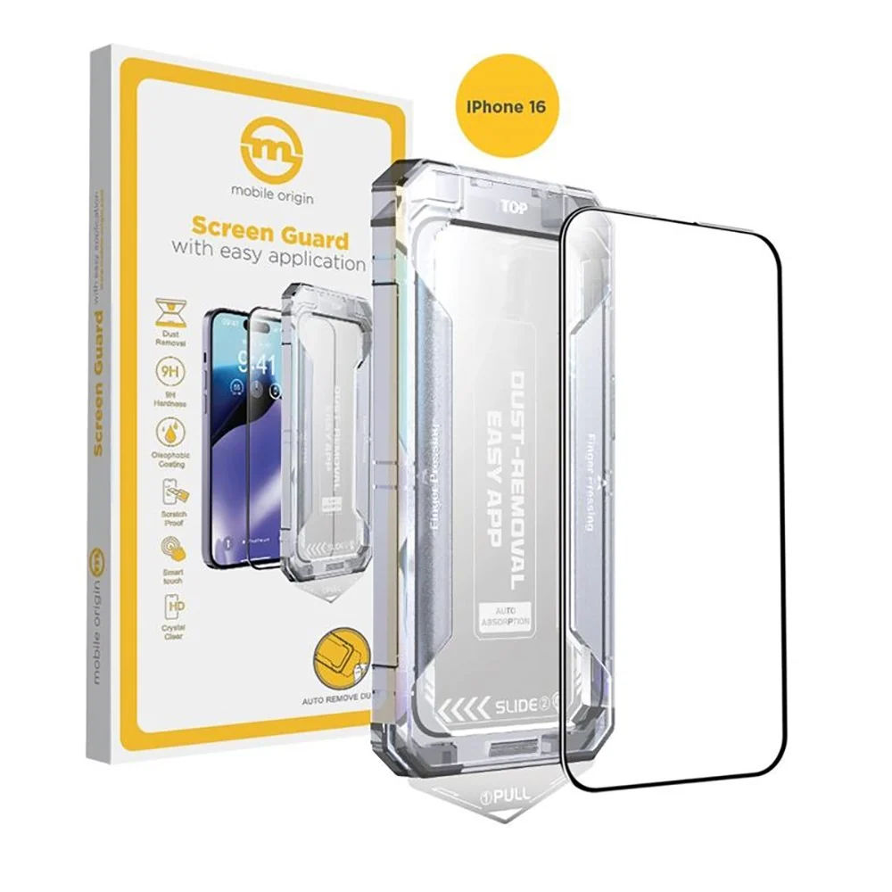 iPhone 16 Mobile Origin Skjermbeskyttelsesglass m. Applikator – Gjenno v:8492988 iPhone 16 Mobile Origin Skjermbeskyttelsesglass m. Applikator – Gjenno v:8492988